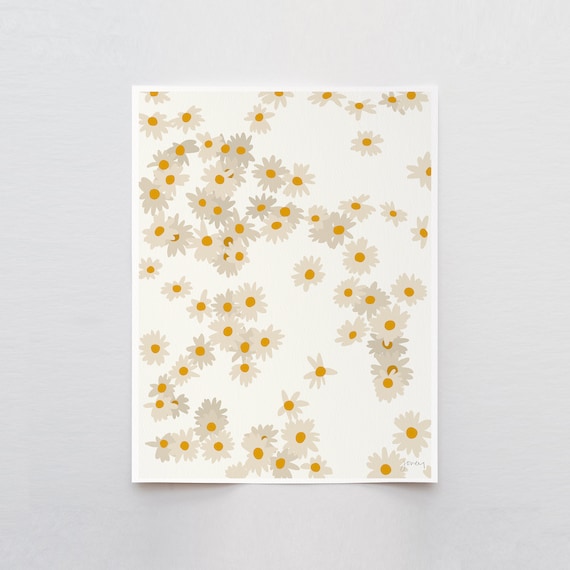 Spring Daisies Art Print - Signed and Printed by Jorey Hurley - Unframed or Framed - 140330