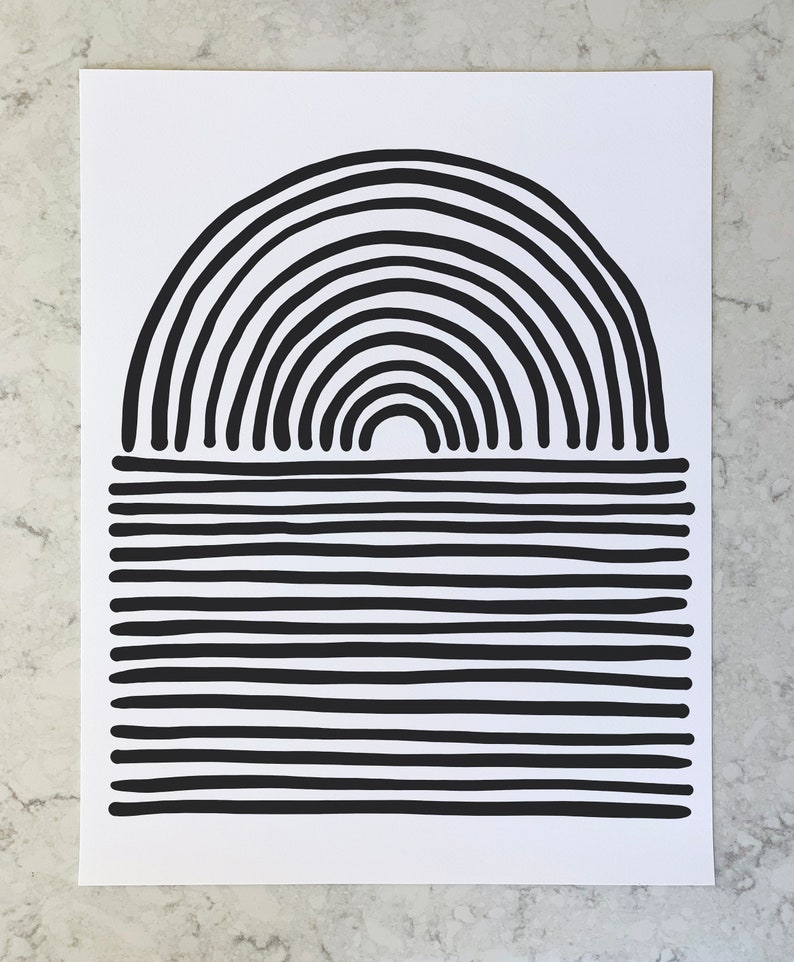 Striped Abstract Art Print. Signed. Available Framed or Etsy