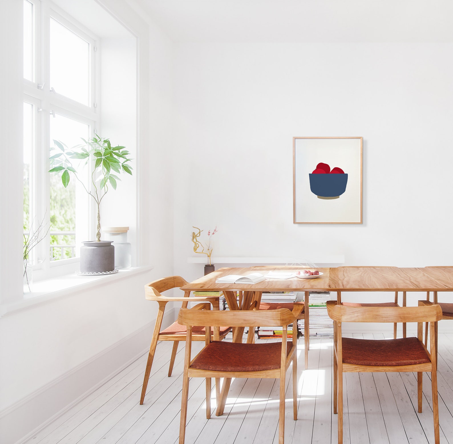 Bowl of Honeycrisp Apples Wall Decor. Signed Apple Still Life. Etsy