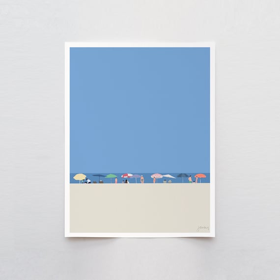 Beach Horizon Art Print 2 - Signed and Printed by Jorey Hurley - Unframed or Framed - 230708