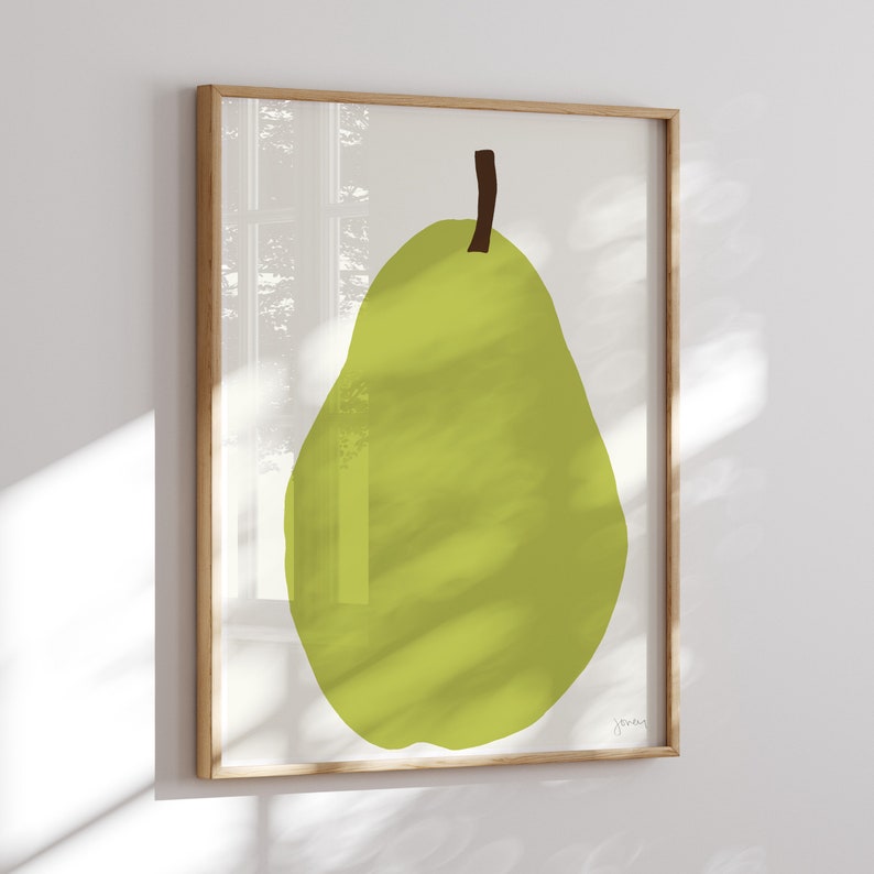 Bartlett Pear Art Print Signed and Printed by Jorey Hurley Unframed or Framed 121212 image 2