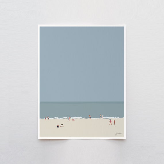Another Beach Afternoon Art Print - Signed and Printed by Jorey Hurley - Unframed or Framed - 230723