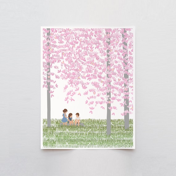 Under a Magnolia Art Print - Printed and Signed by Jorey Hurley - Unframed or Framed - 230429
