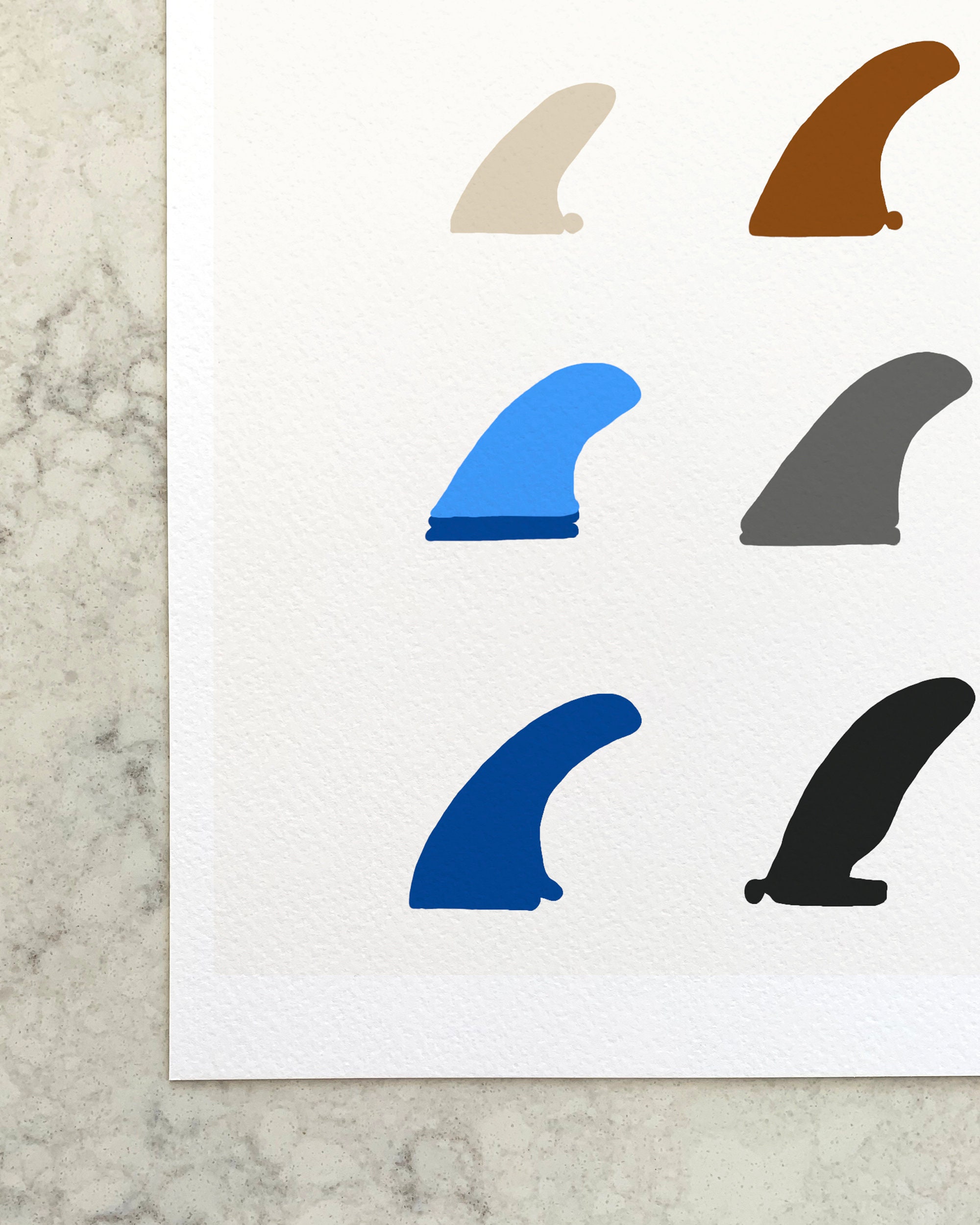 Fine Art Print. Surfboard Fins. March 5 2012. Etsy