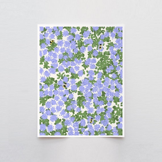 Bees and Rosemary Art Print- Signed and Printed by Jorey Hurley - Unframed or Framed - 140318