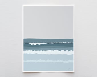 Ocean Waves Art Print - Signed and Printed by the Artist - UnFramed or Framed - 130725P