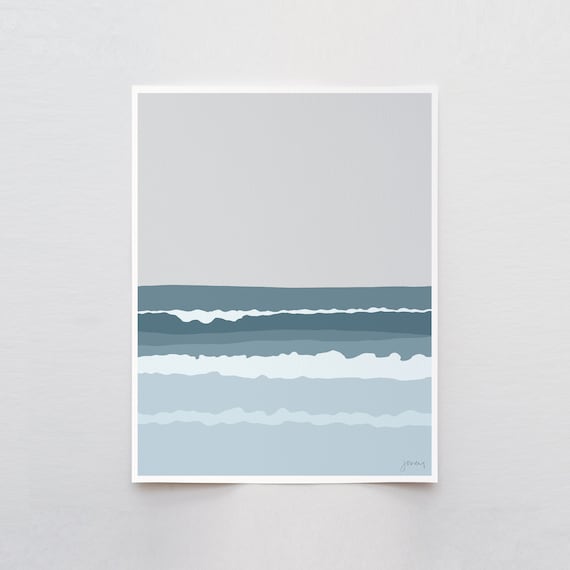 Ocean Waves Art Print - Signed and Printed by the Artist - UnFramed or Framed - 130725P