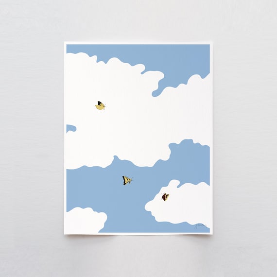 Butterflies Art Print - Signed and Printed by Jorey Hurley - Unframed or Framed - 140402