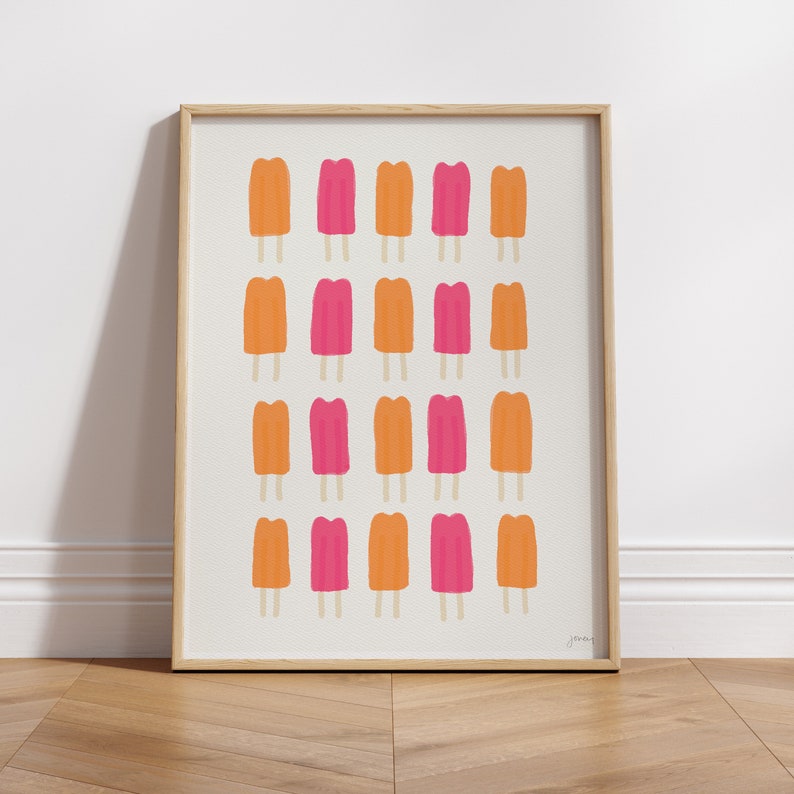 Fruit Popsicles Art Print Signed and Printed by Jorey Hurley Unframed or Framed 110930 image 2