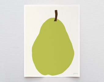 Pear Art Print - Signed and Printed by Jorey Hurley - Unframed or Framed - 121212