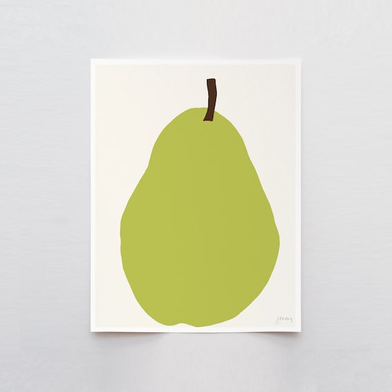 Bartlett Pear Art Print - Signed and Printed by Jorey Hurley - Unframed or Framed - 121212