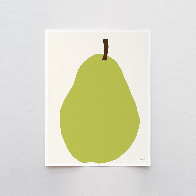 Bartlett Pear Art Print Signed and Printed by Jorey Hurley Unframed or Framed 121212 image 1