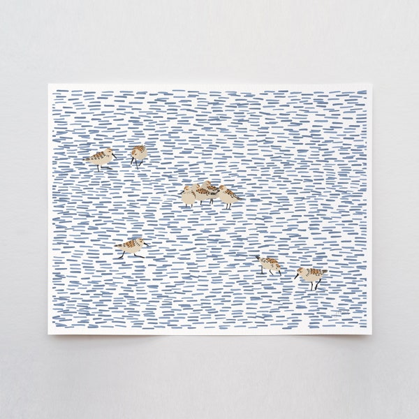 Shorebirds Art Print - Signed and Printed by Jorey Hurley - Unframed or Framed - 220322