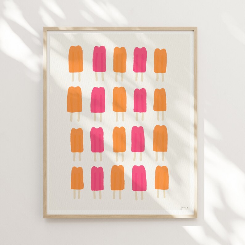 Fruit Popsicles Art Print Signed and Printed by Jorey Hurley Unframed or Framed 110930 image 6