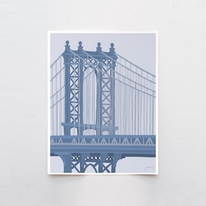 Manhattan Bridge Art Print – Signed by Jorey Hurley - Brooklyn Skyline - 240324