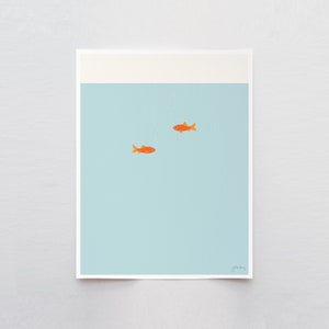 Goldfish Art Print - Signed and Printed by Jorey Hurley - Unframed or Framed - 160103