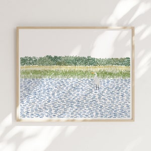 Egret in Wetlands Art Print Signed and Printed by Jorey Hurley Unframed or Framed 210806 image 6