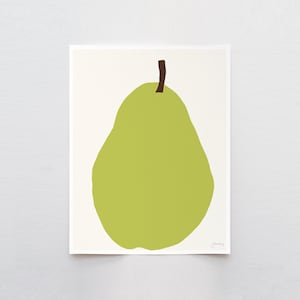 Pear Fruit Art Print - Signed by Jorey Hurley - Kitchen Wall Art - 121212