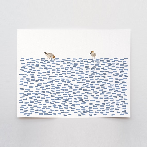 Sandpipers Abstract Art Print - Signed and Printed by Jorey Hurley - Unframed or Framed - 250404