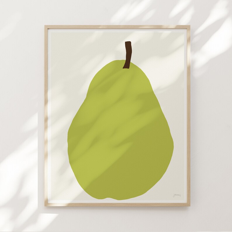 Bartlett Pear Art Print Signed and Printed by Jorey Hurley Unframed or Framed 121212 image 6