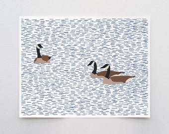 Canada Geese Art Print - Signed and Printed by Jorey Hurley - Unframed or Framed - 230924