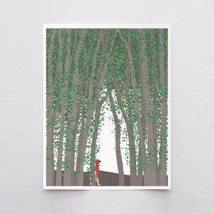 Little Red Riding Hood Art Print - Signed and Printed by the Artist - Framed or Unframed - 200713