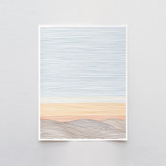 Desert Sunset Abstract Art Print - Signed and Printed by Jorey Hurley - Unframed or Framed - 240207