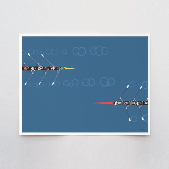 Crew Race Art Print - Signed and Printed by Jorey Hurley - Unframed or Framed - 250427