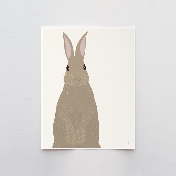 Cottontail Art Print - Signed and Printed by Jorey Hurley - Unframed or Framed - 160106