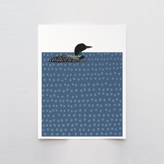 Loon Art Print - Signed and Printed by Jorey Hurley - Unframed or Framed - 230903