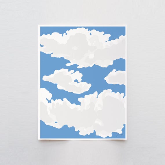 Clouds Art Print - Signed and Printed by Jorey Hurley - Unframed or Framed - 130717