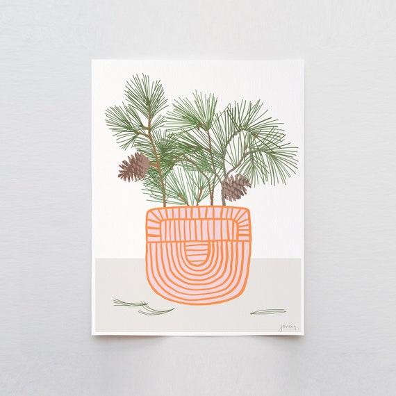White Pine Abstract Still Life Art Print - Signed and Printed by Jorey Hurley - Unframed or Framed - 210109
