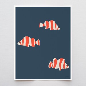 Redbanded Rockfish Art Print - Signed and Printed by the Artist - Framed or Unframed - Coastal Home Decor - 130114
