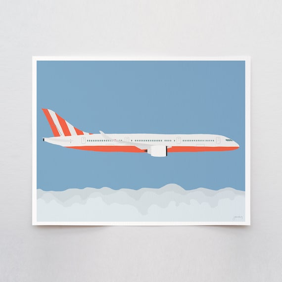 Airplane Art Print - Signed and Printed by Jorey Hurley - Unframed or Framed - 160125