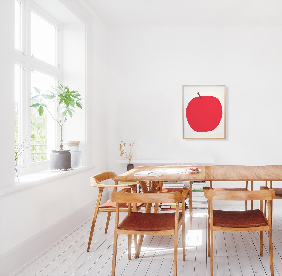 Red Delicious Apple Wall Decor. Signed Art Print. Framed or Etsy