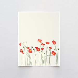 Icelandic Poppies Art Print - Signed by Jorey Hurley - Scandinavian Floral - 130416