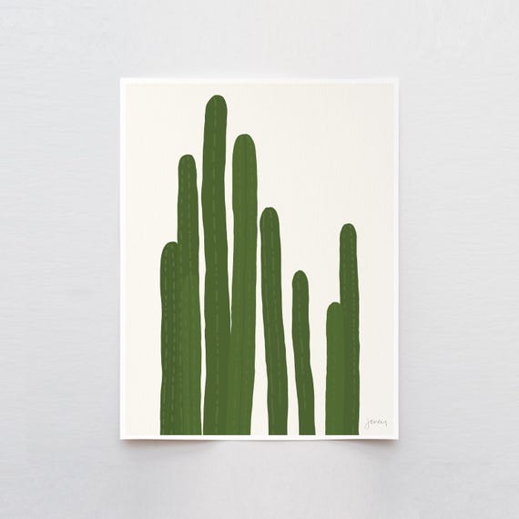 Modern Cactus Art Pint - Signed and Printed by Jorey Hurley - Unframed or Framed - 151021
