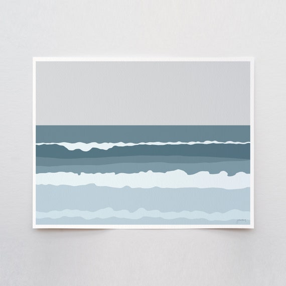 Crashing Waves Art Print - Signed and Printed by Jorey Hurley - Unframed or Framed - 130725L