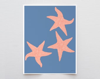 Starfish Art Print - Signed and Printed by the Artist - Unframed or Framed - 120115