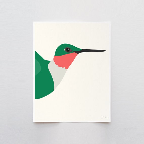 Anna's Hummingbird Art Print - Signed and Printed by Jorey Hurley - Unframed or Framed - 120415