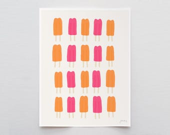 Popsicles Art Print - Signed by Jorey Hurley - 110930