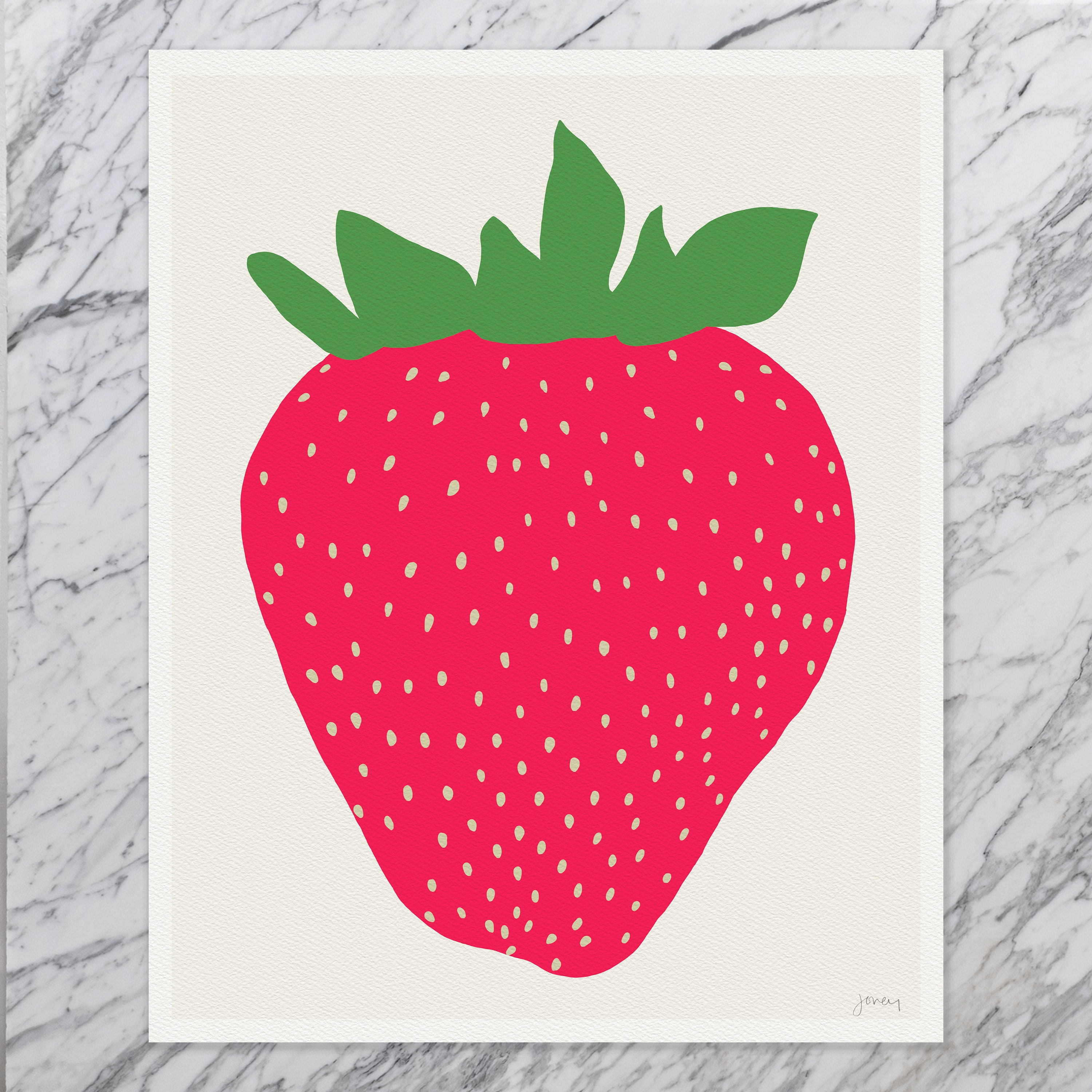 five gum strawberry flood Art Print for Sale by fridge's freezer