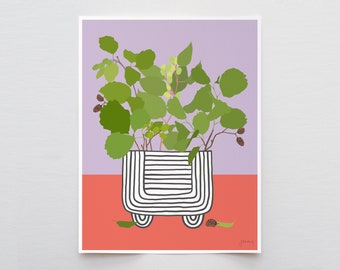 Alder Leaves Abstract Still Life Art Print - Signed and Printed Jorey Hurley - Unframed or Framed - 201219