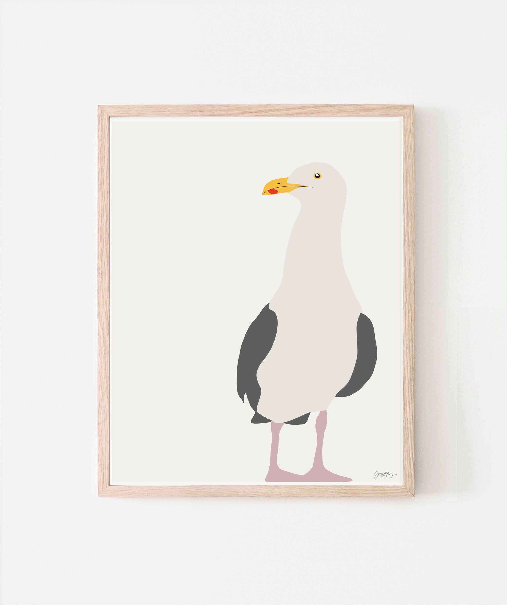 Seagull Print Signed Art Framed Or Unframed Etsy 日本
