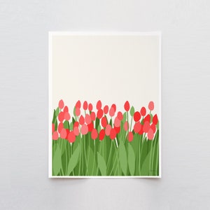 Tulpen Kunstdruck - Signiert und Gedruckt von Jorey Hurley - gerahmt oder ungerahmt - 130422