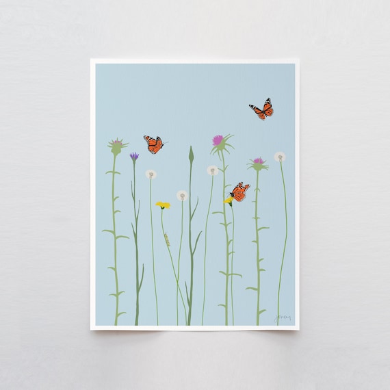 Dandelions Art Print - Signed and Printed by Jorey Hurley - Unframed or Framed - 210226
