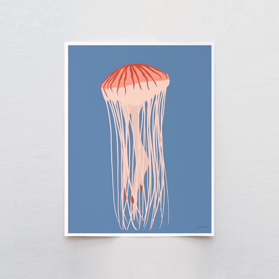 Jellyfish Art Print - Signed and Printed by the Artist - Unframed or Framed - 230201