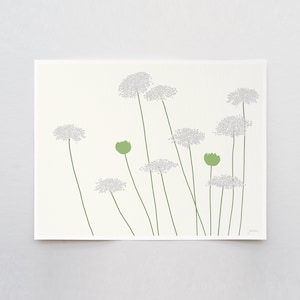 Queen Anne&#39;s Lace Art Print - Signed and Printed by Artist - Framed or Unframed - Floral Wall Art - 150819