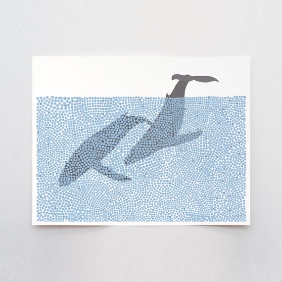 Humpback Whales Art Print - Signed and Printed by Jorey Hurley - Unframed or Framed - 250118