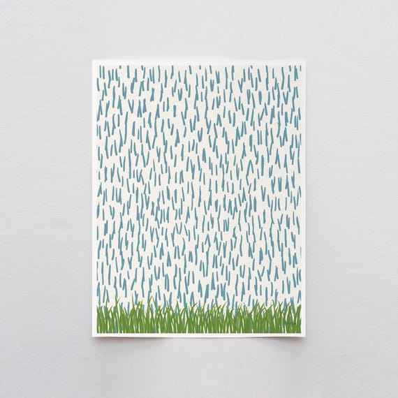 Spring Rain Drops Art Print - Signed and Printed by Jorey Hurley - Unframed or Framed - 141204